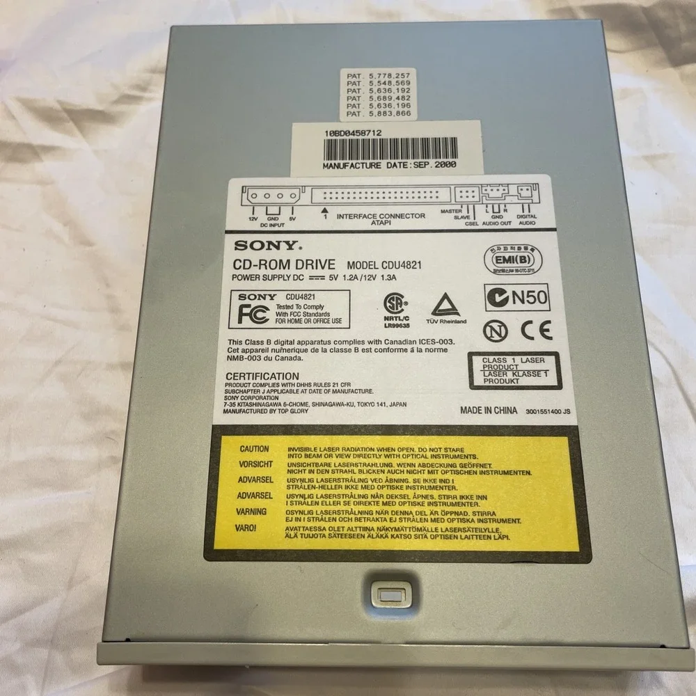 SONY Model CDU4821 CD-ROM DRIVE USED